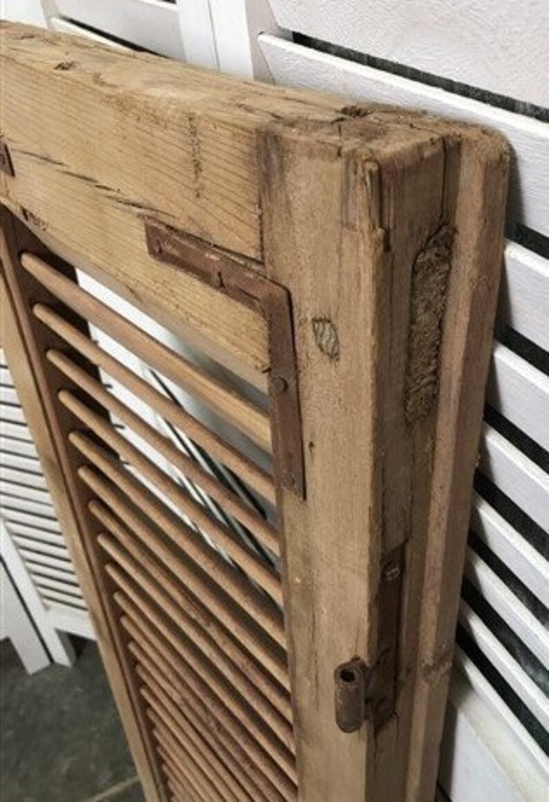 Wood Shutter Victorian Window Louver Plantation Door Mission Etsy