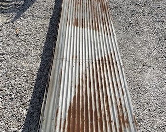 65 Sheets Barn Tin, Corrugated Metal Reclaimed Salvage, 12' Long 1560 sq ft, A62, Barn Tin Siding, Galvanized, Rustic, Thin Ribbed