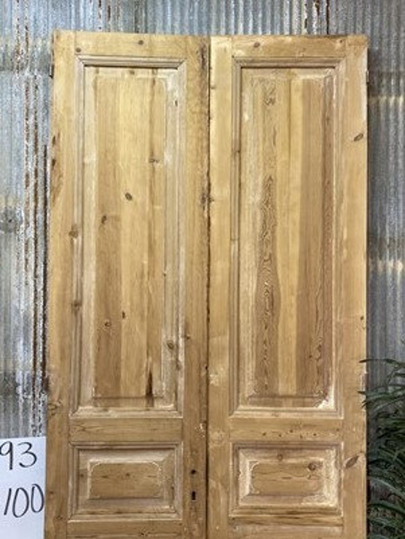 Antique French Double Doors 42x100 Raised Panel Doors Etsy