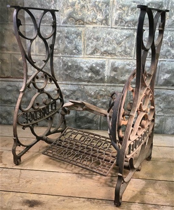 Treadle Sewing Machine, Cast Iron Base, Industrial Age, Eldredge Steampunk  PI, Treadle Base Table Sewing Machine, Table Metal Table Base 