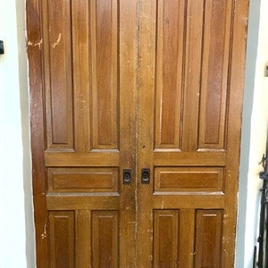 Pair Antique Eastlake Pocket Doors (55x89) Sliding Doors Architectural Salvage, Pocket Doors, Eastlake, Interior Doors, Wood Doors