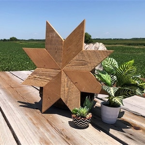 20&quot; Amish Made Wooden Star, Reclaimed Barn Wood Star Rustic Farmhouse Decor, E Wooden Star, Wall Decor, Amish, Craft, Reclaimed Barn Wood