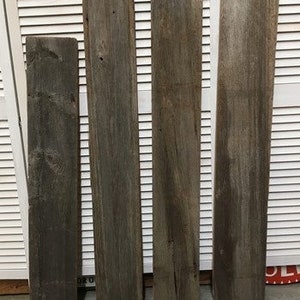 4 Barn Wood Reclaimed Planks, Wall Siding Boards, Lumber Floating Shelf Y Wall Paneling, Reclaimed Wood Accent Wall, Farmhouse Decor