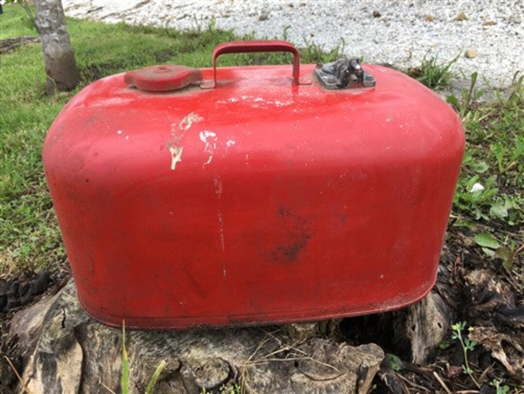 6 Gallon Gasoline Gas Fuel Tank, Metal Can Outboard Boat Motor Fuel