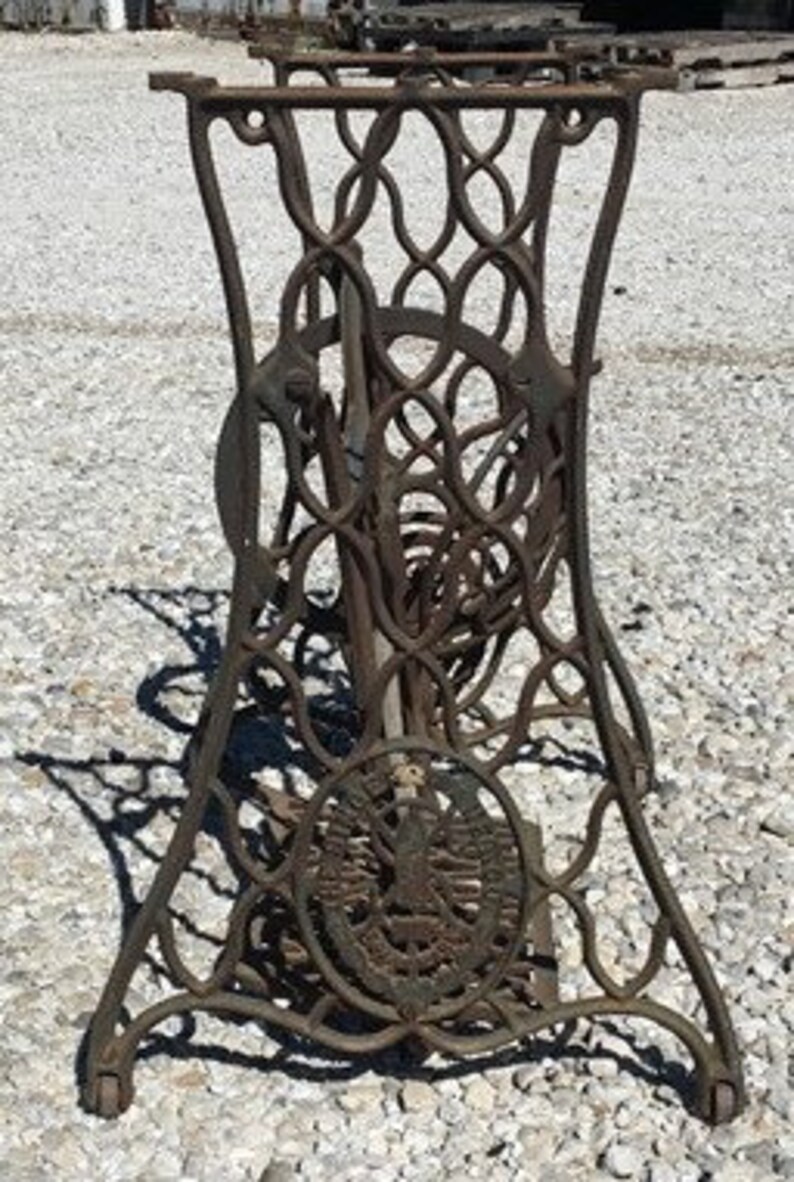 Treadle Sewing Machine Cast Iron Base Industrial Age Singer Etsy