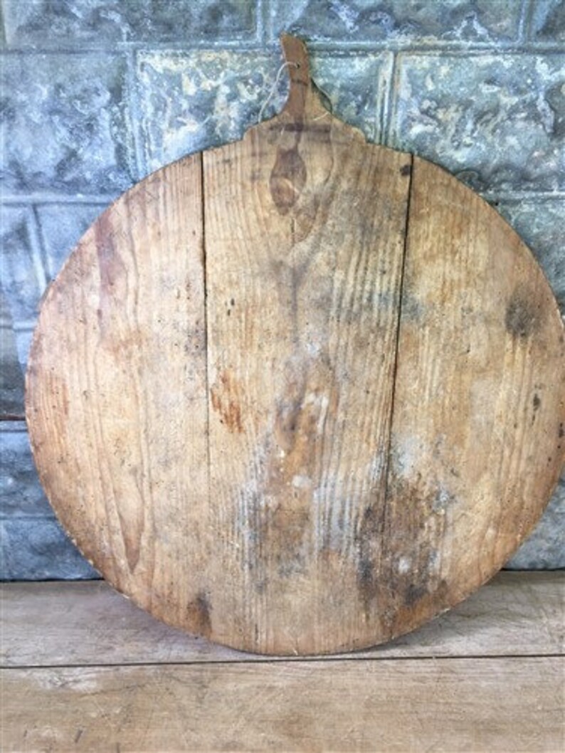 Xlarge Vintage Round French Bread Board Wood Cutting Board Etsy