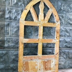 Arched French Country Distressed Window Frame, Architectural Shabby ...