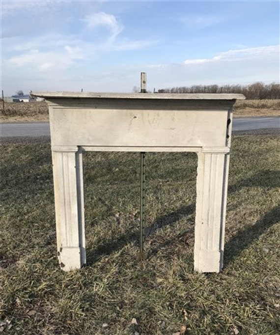 Antique Wood Fireplace Mantel Surround Architectural Salvage Etsy