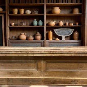 10&#39; Store Counter Display Table, Kitchen Island, Tavern Bar, Retail Showcase, A, Country Store Counter, Wooden Counter Cabinet Rustic