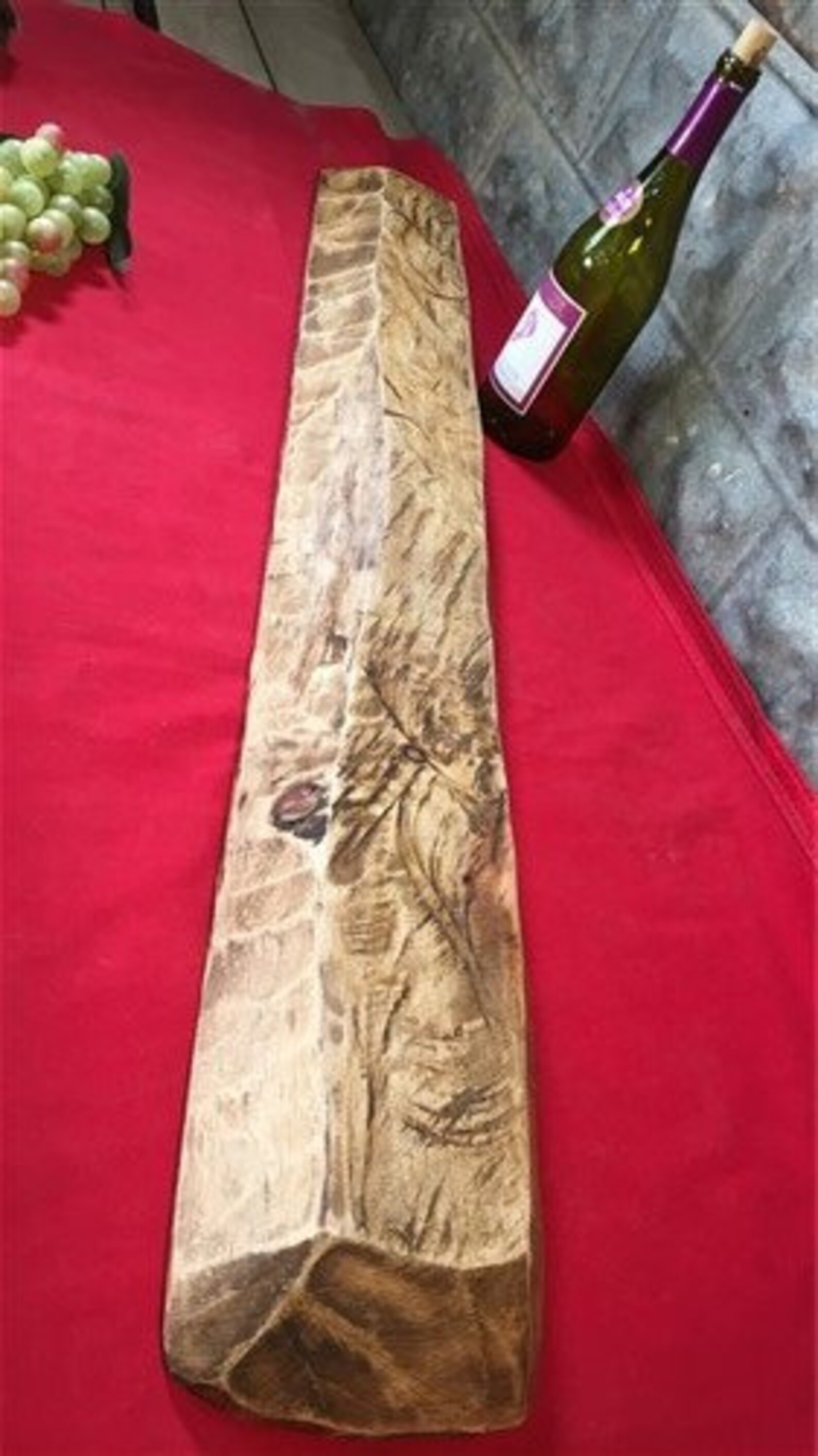 4 Bowl Tray Rustic Carved Wood Dough Bowl Trencher Divided Etsy