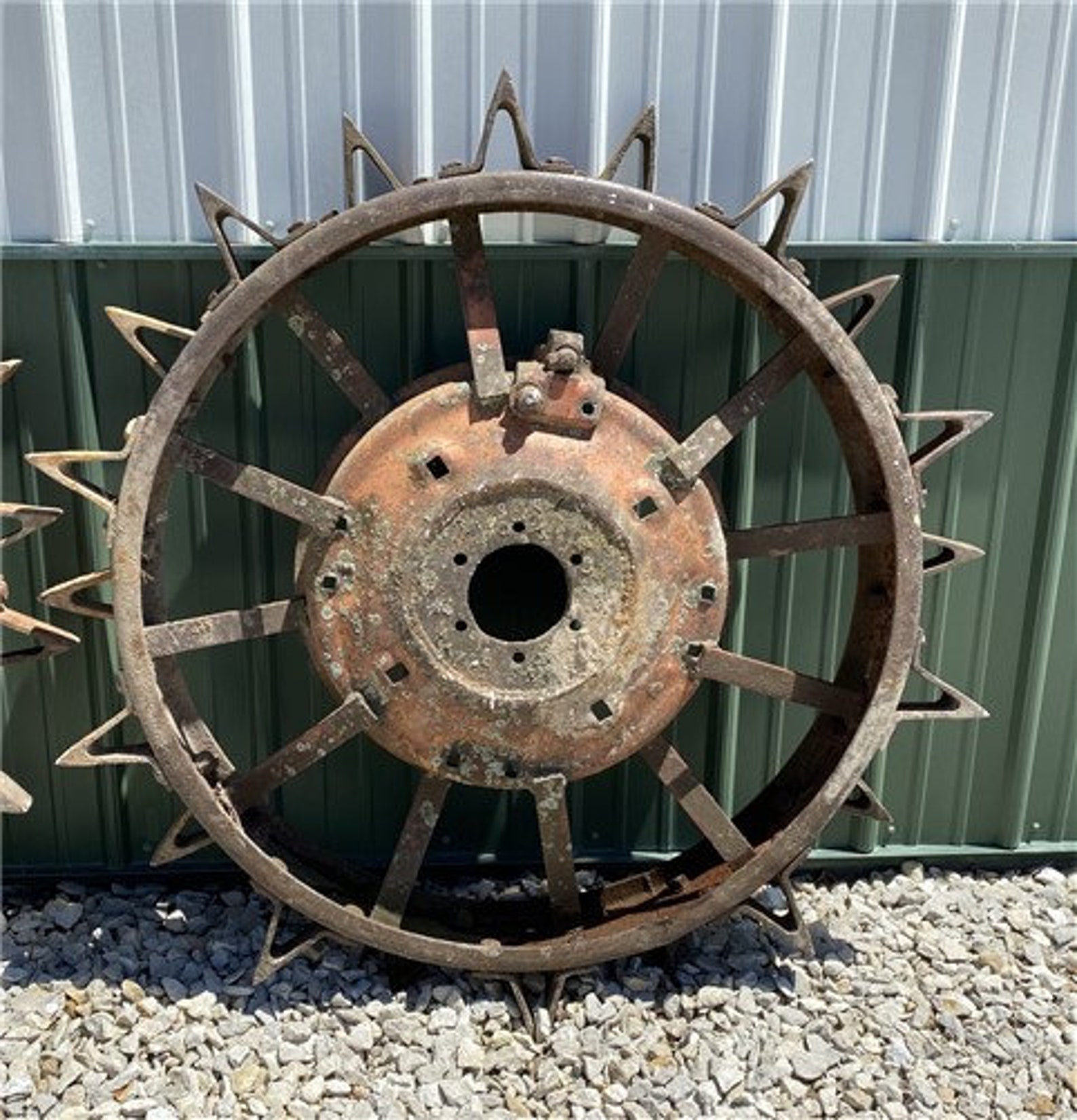 2 Tractor Tires Steel Wheels Vintage Implement Thresher Cast | Etsy