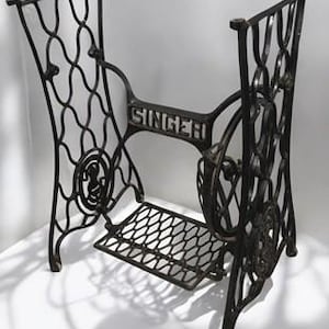 Treadle Sewing Machine, Cast Iron Base, Industrial Age Singer Steampunk QP,  Treadle Base Table Sewing Machine, Table Metal Table Base