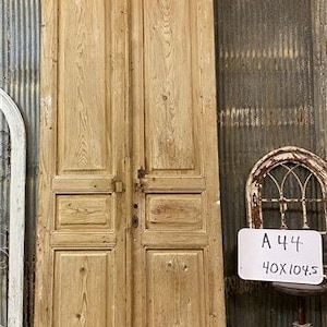 Antique French Double Doors (40x104.5) European Doors, Raised Panel Doors A44