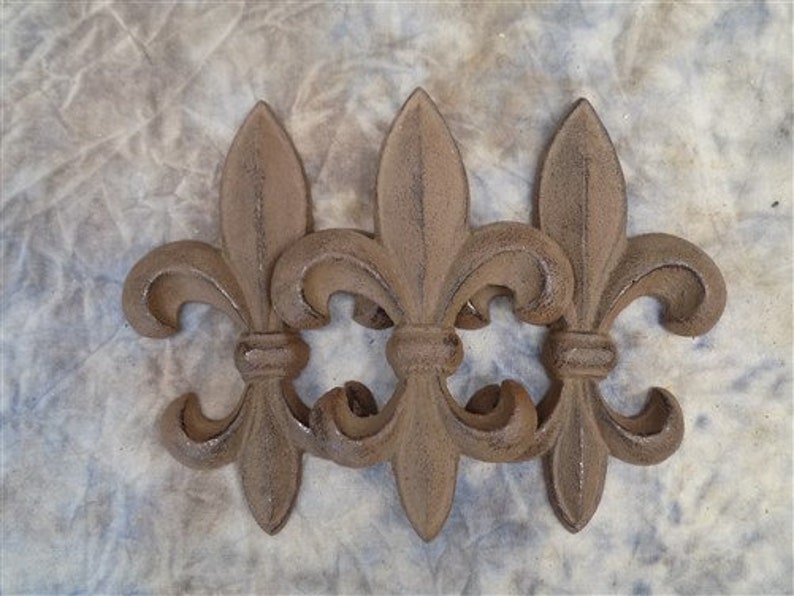 3 Fleur De Lis Placas De Hierro Cast Pared Nueva Orleans Etsy