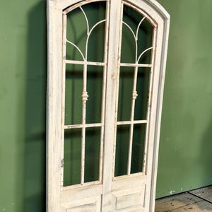 Double Paneled Wood Metal Window Frame, Farmhouse Decor, Distressed Wall Accent