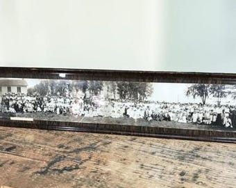 1915 Sciota IL Township School Picnic Historical Photo, Antique Yardlong Photo B