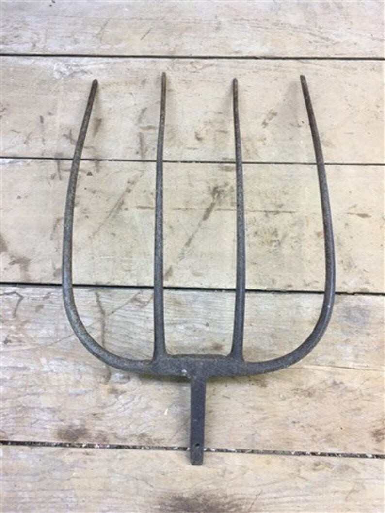 3 Pitchfork Heads Vintage Farm Country Barn Silage Garden Etsy