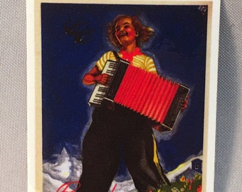 Accordion player sticker