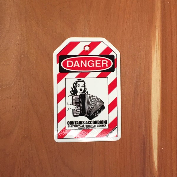 3" Danger accordion sticker