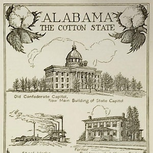 1931 Alabama Matted Vintage 8x10 Print