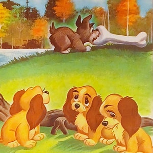 1957 Scamp Matted Vintage Disney 8x10 Print Lady & The Tramp