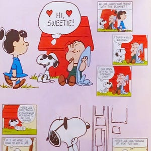 1988 Snoopy Matted Vintage Peanuts 11x14 Print Charlie Brown