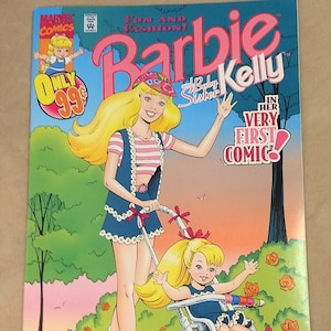 1995 Barbie Comic #1 Baby Sister Kelly&#39;s First Comic