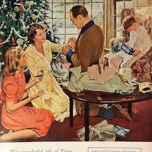 1948 Swiss Watchmakers Ad Matted Vintage 11x14 Print