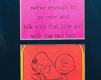 1965 Charlie Brown Love Is Ingelijst Vintage 8x10 Peanuts Print
