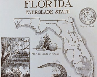 1931 Florida Matted Vintage 8x10 Print