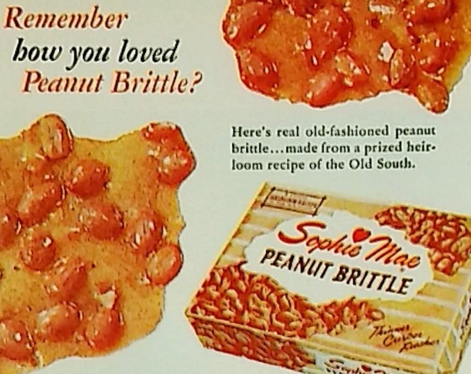 1959 Sophie Mae Peanut Brittle Ad Matted Vintage 8x10 Print - Etsy