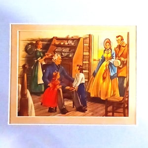 Stampa vintage 8x10 con passepartout di Daniel Boone del 1956