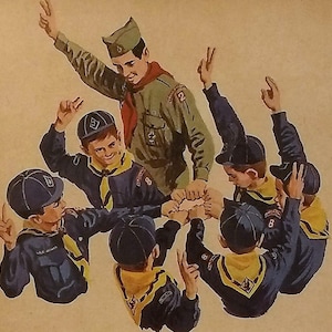1959 Cub Scouts Matted Vintage 8x10 Print