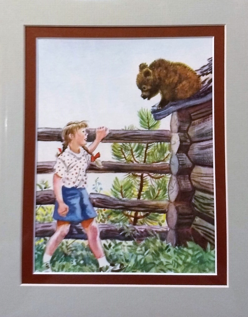 1955 Smokey Bear Matted Vintage 8x10 Print