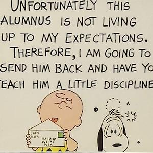 Impresión vintage mate de 8 x 10 de Charlie Brown y Snoopy de 1968