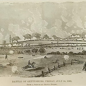 1884 gettysburg verfilzter bürgerkrieg 8x10 druck Edwin Forbes