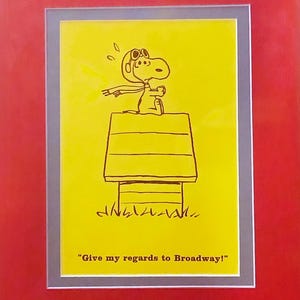 1967 Snoopy & The Red Baron Matted Vintage Peanuts 8x10 Print Charlie Brown