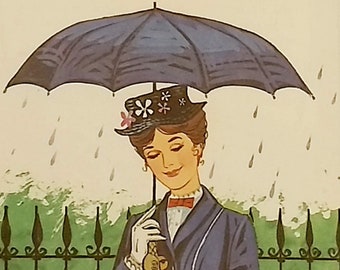 1964 Mary Poppins Matted Vintage Disney 8x10 Print