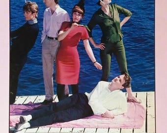 1982 B-52s Rock Band Matted Vintage 11x14 Print Pop New Wave
