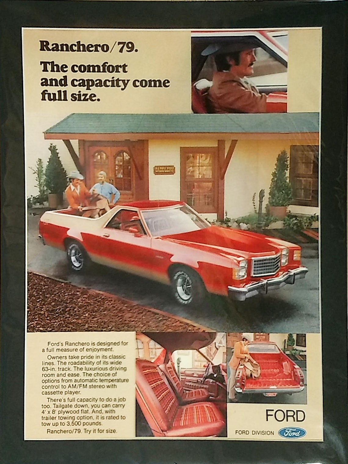 1979 Ford Ranchero Car Ad Matted Vintage 11x14 Print - Etsy