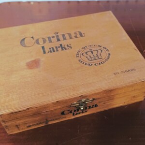 Corina Larks Wooden Cigar Box