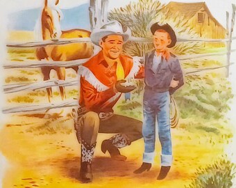 1954 Roy Rogers Matted Vintage 8x10 Print Western Cowboy