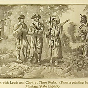 1929 Lewis & Clark Matted Vintage 8x10 Print