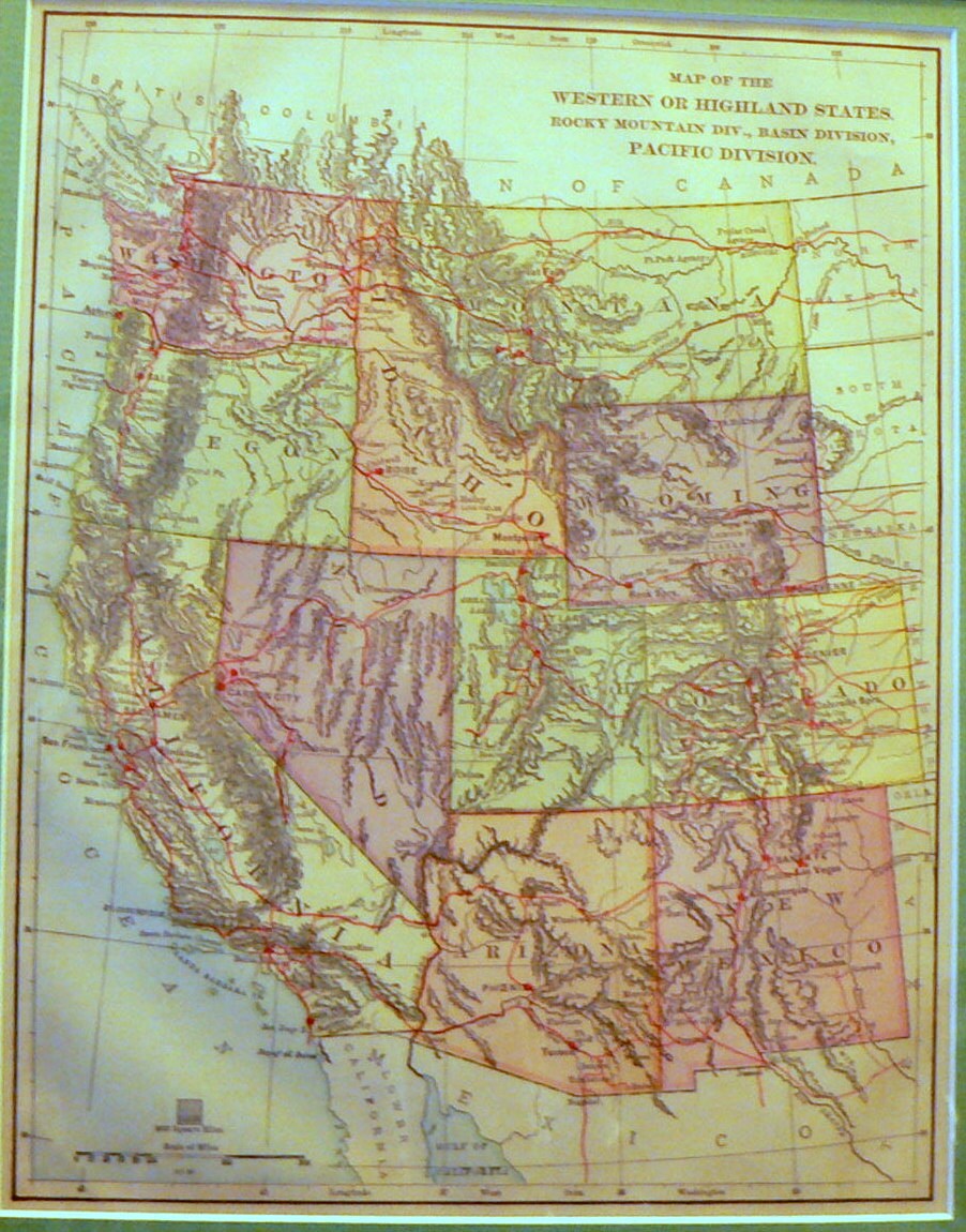 1897 map western united states matted antique 11x14 print etsy