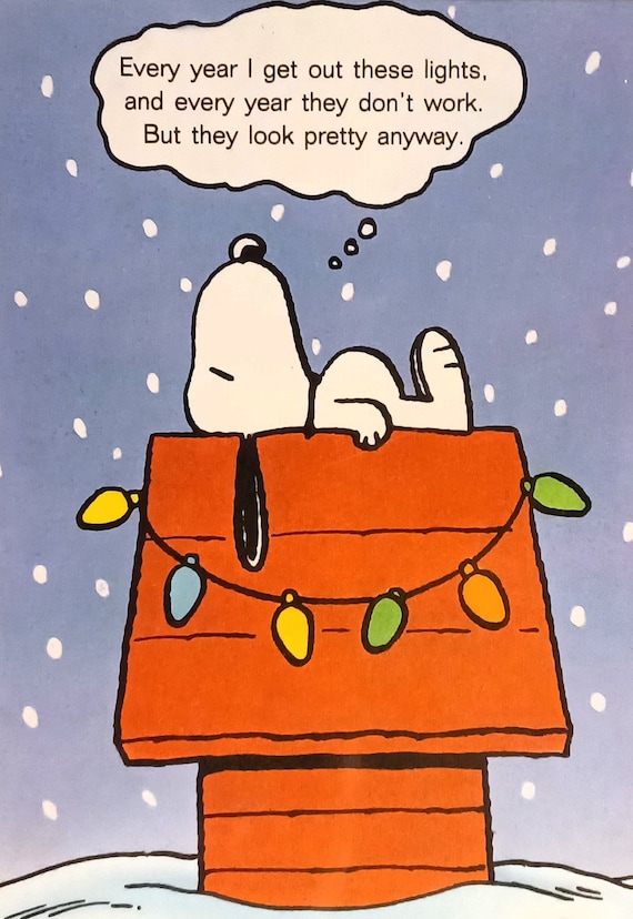 1987 Snoopy Christmas Matted Vintage Peanuts 8x10 Print - Etsy