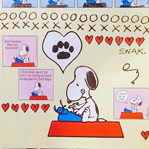 1988 Snoopy Matted Vintage Peanuts 11x14 Print Charlie Brown