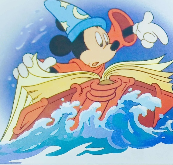 Mickey Mouse in Walt Disney's Fantasia Wizard Matted Vintage 8x10