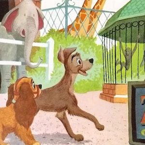 1965 Lady & The Tramp Matted Vintage 8x10  Print