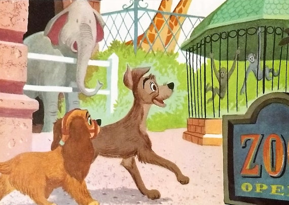 1965 Lady & the Tramp Matted Vintage 8x10 Print - Etsy