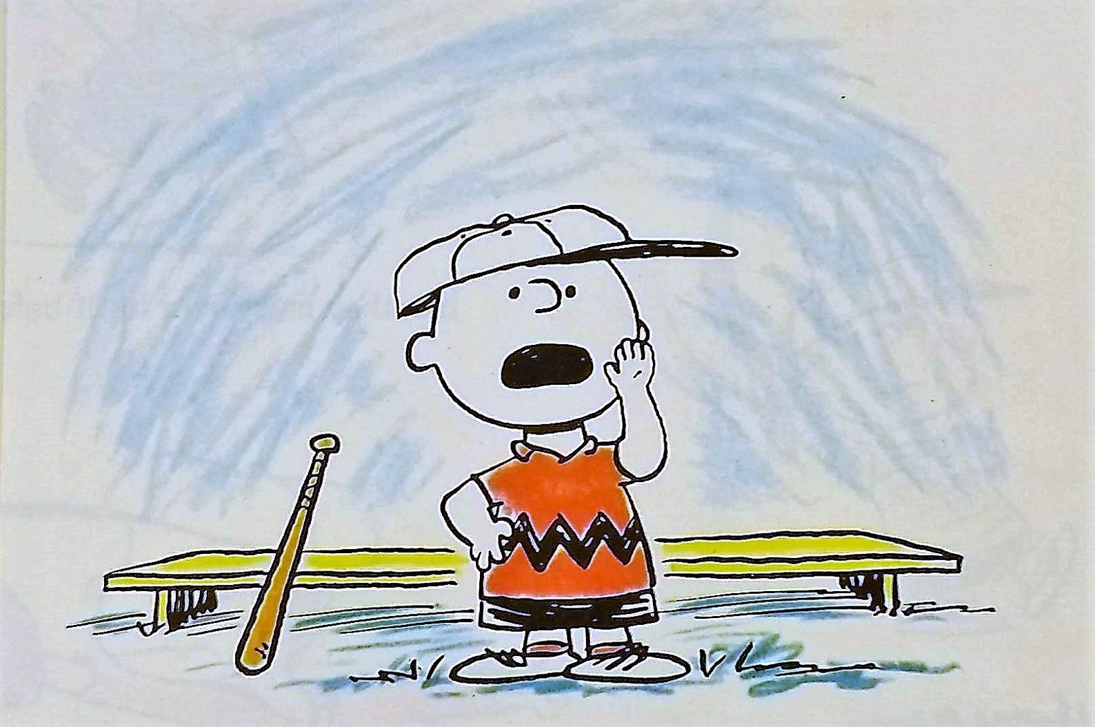 1966 Charlie Brown Baseball Matted Vintage 8x10 Print Etsy Sweden
